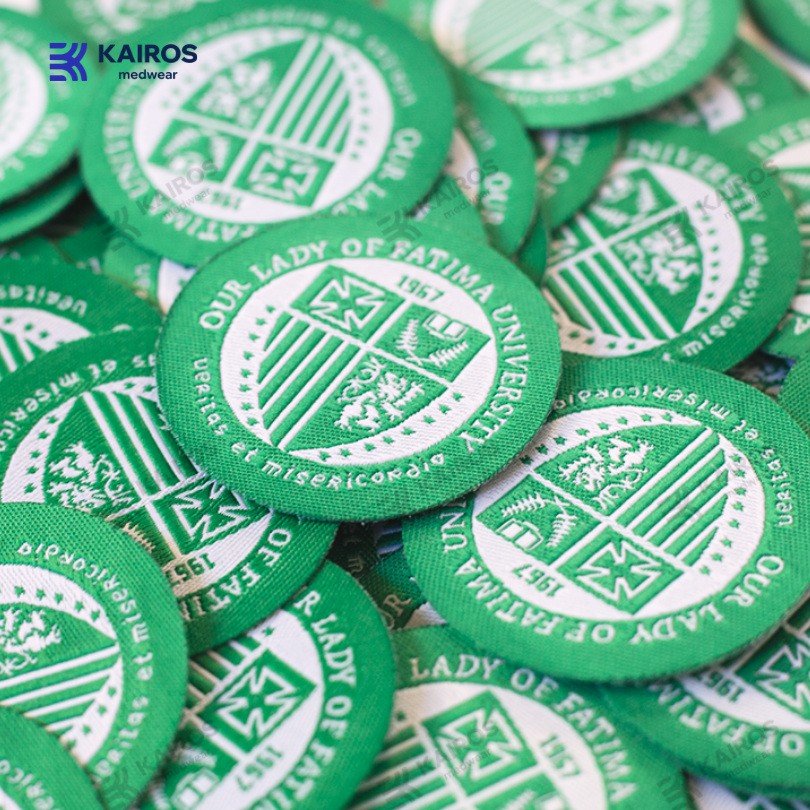 Our Lady of Fatima University (OLFU) Uniform Logo Patch | Kairos Woven Knitted School Patch
