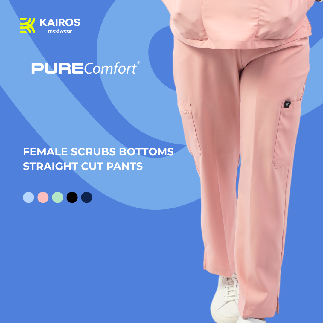 Female Scrubs Bottoms | Straight Cut Pants | Kairos PureComfort